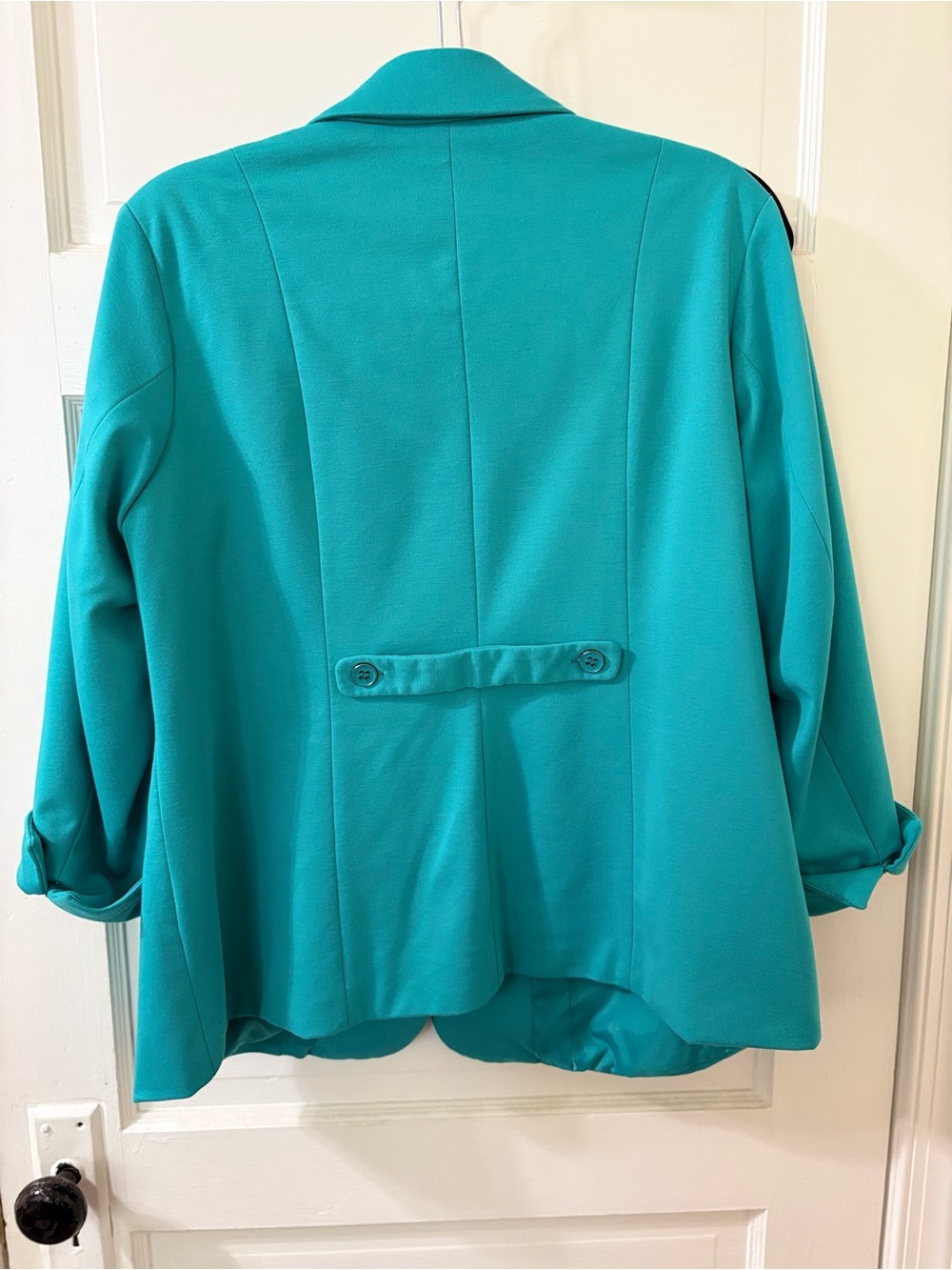 dressbarn Teal Single-Button Women's Blazer - Picture 2 of 8
